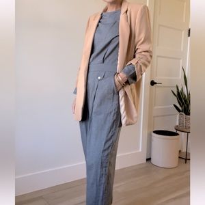 Amour Vert | organic cotton grey jumpsuit medium